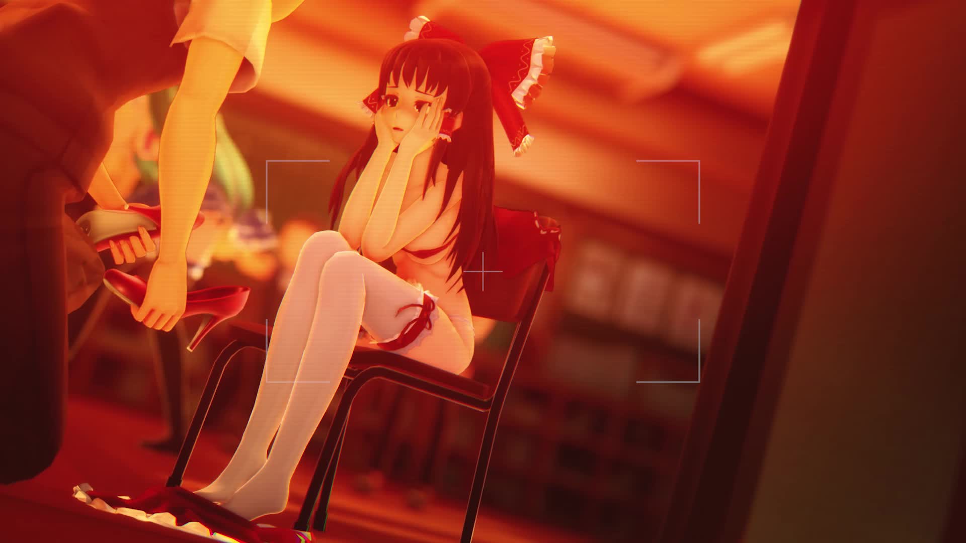 Sanae & Reimu School Photoshoot (Sexdance Remake) - Persecution Complex Cellphone Girl / 被害妄想携帯女子【286M】